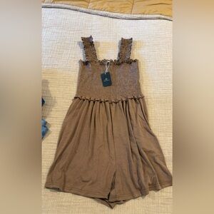 Amazon Brown Ruffled Jumpsuit